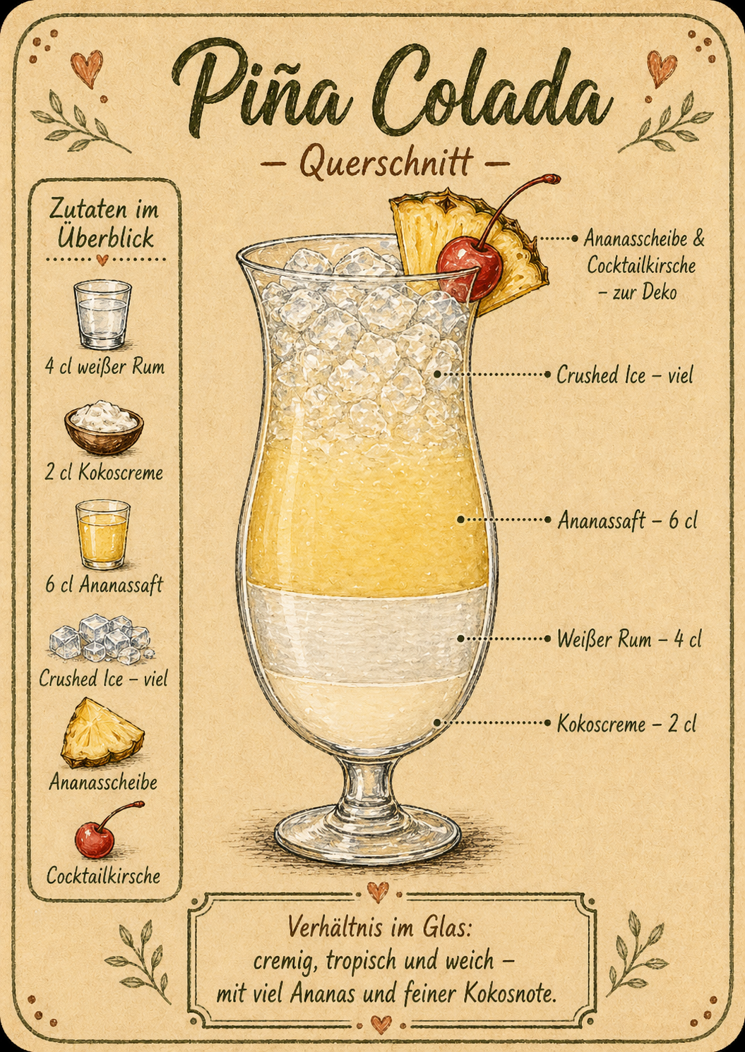 Pina Colada Querschnitt